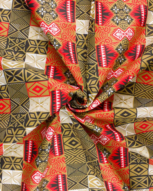 Polynesian fabric FARE Brown - Tissushop